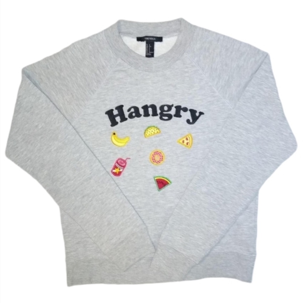 "Hangry" Embroidered Crewneck Sweatshirt